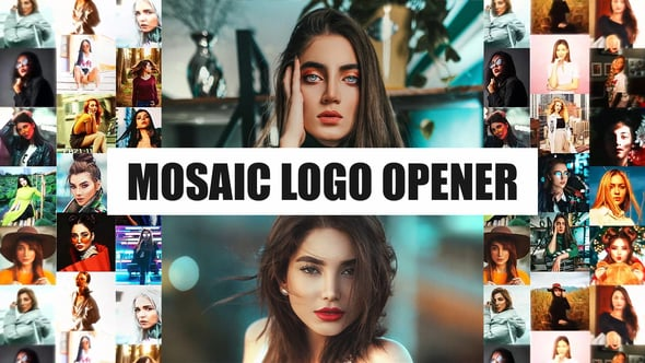 Mosaic Logo Intro I Multi Screen Opener（589424）-技能树